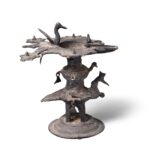 Brass Dhokra Bastar Oil Lamp - Ca 1910