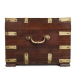 Brass Bound Rosewood Document Box From Kerala - 19th Century - Image 8