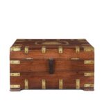 Brass Bound Rosewood Document Box From Kerala - 19th Century - Image 11