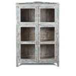 Painted Indian Glass Book Cabinet - 1920's - Image 2