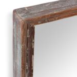Square Mirror Made From Old Architectural Teak - Image 5