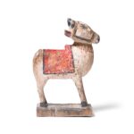 Painted Teak Nandi Bull Toy From Rajasthan - 19th Century - Image 3