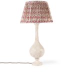 Mughal Swirl Bone Inlay Table Lamp - Image 2