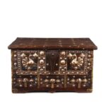 Brass Studded Rosewood Peacock Box From Saurashtra - 19th Century - Image 2