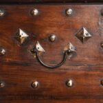 Brass Studded Rosewood Peacock Box From Saurashtra - 19th Century - Image 8