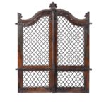 Teak & Iron Jali Dog Gate From Gujarat - 19th Century