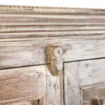 Painted Louvre Cabinet Made From Reclaimed Teak - Image 7
