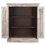 Painted Louvre Cabinet Made From Reclaimed Teak - Image 2