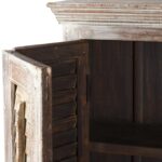 Painted Louvre Cabinet Made From Reclaimed Teak - Image 5