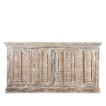 Painted Louvre Sideboard Made From Reclaimed Teak
