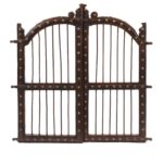 Rosewood Dog Gates From Gujarat - 19th Century