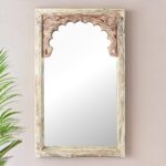 Painted Indian Mirror Made From An Old Teak Window - 19th Century - Image 7