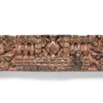 Carved Teak Elephant Lintel Panel From Gujarat - 19th Century - Image 2