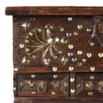 Brass Studded Rosewood Peacock Box From Saurashtra - 19th Century - Image 2