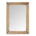 Rustic Painted Mirror Made From Old Architectural Teak