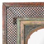 Painted Jali Window Mirror From Banswara - 19th Century - Image 2
