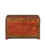 Painted Jain Prayer Book Box From Gujarat - Ca 1920