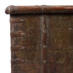 Painted Iron Bound Teak Chest From Gujarat - 18th Century - Image 2