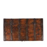 Painted Iron Bound Teak Chest From Gujarat - 18th Century - Image 3
