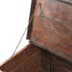 Painted Iron Bound Teak Chest From Gujarat - 18th Century - Image 5
