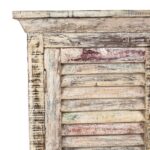 Painted Louvre Cabinet Made From Reclaimed Teak - Image 2