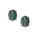 Silver & Malachite Earrings