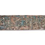 Carved Teak Ganesh Lintel Panel From Gujarat - 19th Century - Image 2