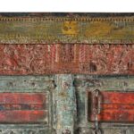 Painted Iron Bound Door From Gujarat - 18th Century - Image 3