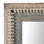 Indian Rectangle Mango Mirror - Blue & White - Image 4