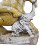 Carved Stone Lion & Elephant From Kutch - 19th Century - Image 4