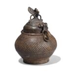 Bronze Dhokra Work Money Box From Kandhamal - 19th Century