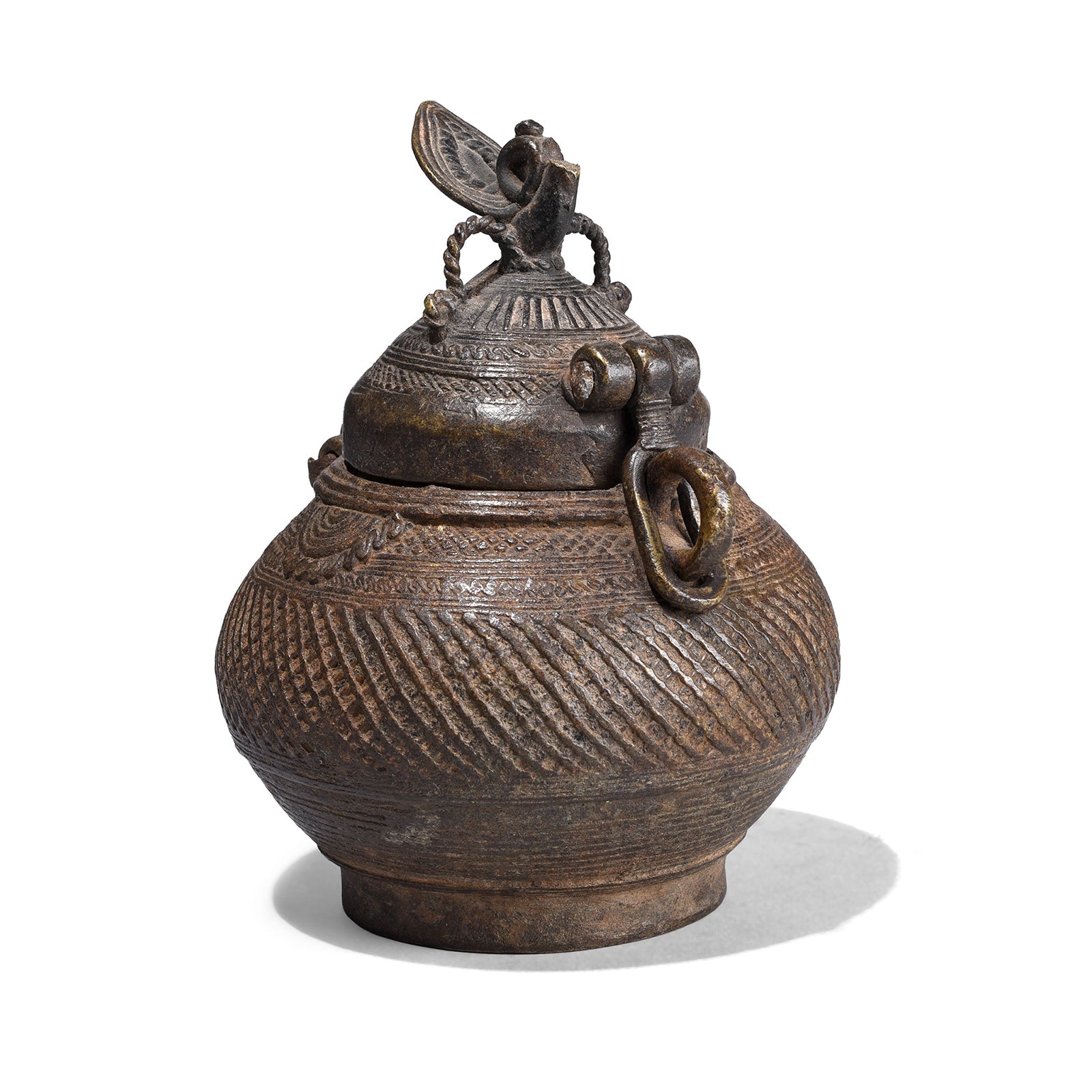 A03400_f83fd711-2661-4961-b99b-b2657a196544 Bronze Dhokra Work Money Box From Kandhamal - 19th Century - Image 1