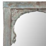 Large Blue Painted Indian Mirror Made From An Old Window - 19th Century - Image 2