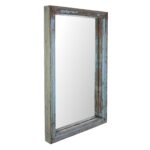 Large Blue Painted Mirror Made From Reclaimed Teak - Image 4