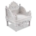 Carved And Limed Mango Wood Chair - Image 2