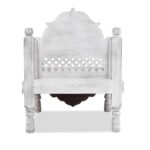 Carved And Limed Mango Wood Chair - Image 8