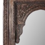 Old Teak Window Mirror From Madyha Pradesh - 19th Century - Image 3