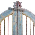 Large Blue Painted Dog Gates From gujarati Temple - 19th Century - Image 3