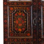 Qajar Style Polychrome Glazed Doors From Bikaner - Early 19th Century - Image 3