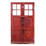 Qajar Style Polychrome Glazed Doors From Bikaner - Early 19th Century - Image 6
