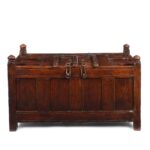 Teak Stick Chest From Banswara Tribal Area - 19thC