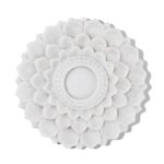 White Marble Candlestand - Lotus Design