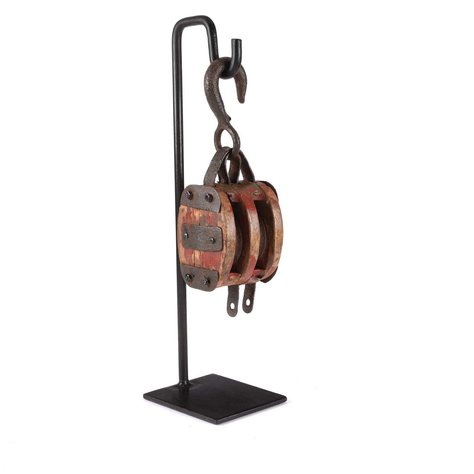 A5049V5Detail Old Teak Ships Pulley From Gujarat - Circa 1910 - Image 1