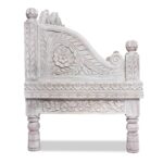 Carved And Limed Mango Wood Daybed - Image 7