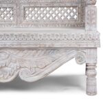 Carved And Limed Mango Wood Daybed - Image 4