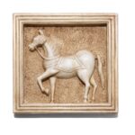 Mughal Style White Marble Horse Wall Panel - Image 3