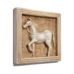 Mughal Style White Marble Horse Wall Panel - Image 7