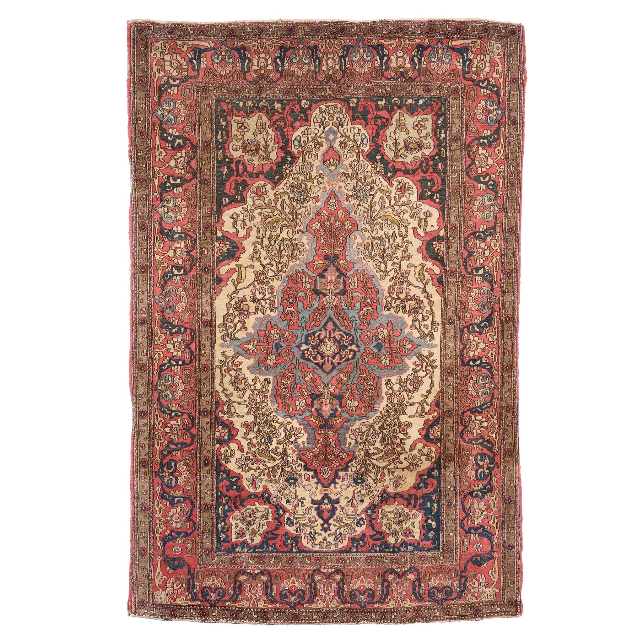 AUK349 Floral Persian Rug - Ca 60 yrs old - 214 x 131cm - Image 1