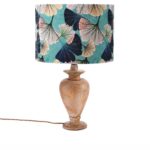 Blue Gingko Velvet Drum Shade - Image 4
