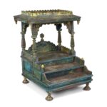 Painted Teak Singhasan from India – 19th Century